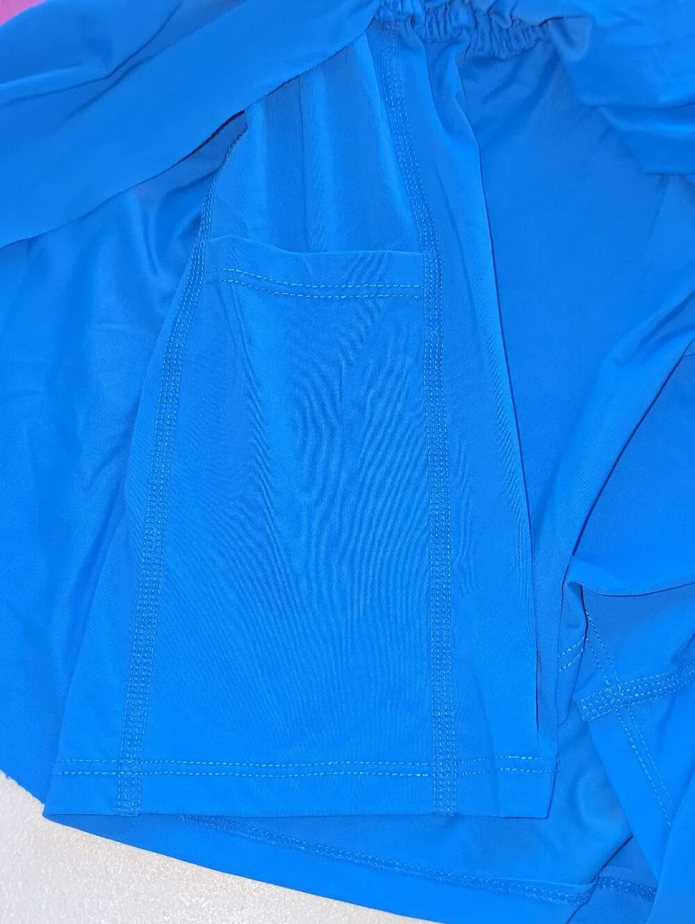 Blaosyn Blue Athletic High Waist Mini Skort Like New L